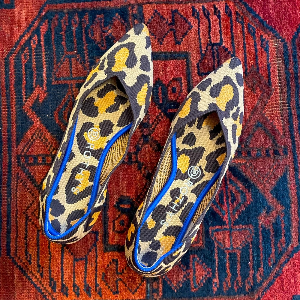 Rothy’s Leopard Point Flats (EUC)